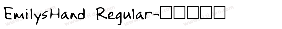 EmilysHand Regular字体转换
